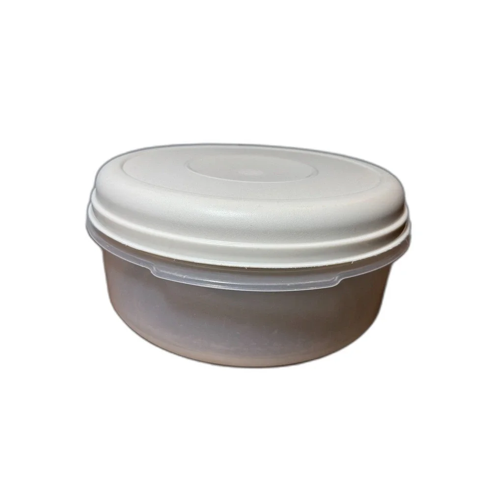 Vintage Rubbermaid Servin Saver #5 Large Round Food Storage Container almond